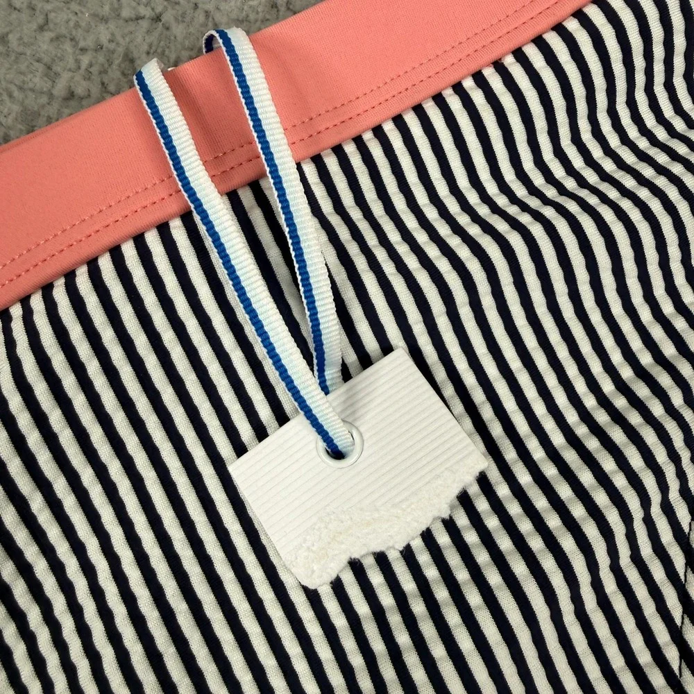 Southern Tide Seersucker Bikini Bottom Womens XL Navy Stripe Coral Swim Surf NWT
